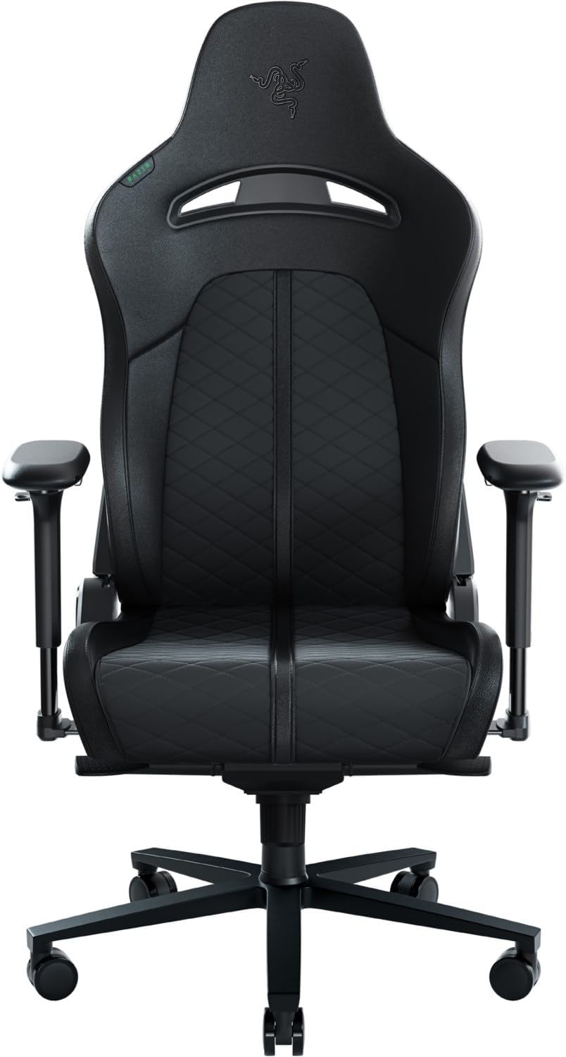 Razer Iskur – Chaise Gaming Premium avec Soutien Lombaire Intégré, Rembourrage en Mousse Haute Densité, Finition Cuir Synthétique Multicouche