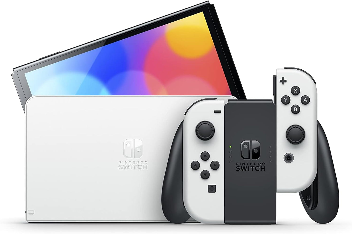 Console Nintendo Switch OLED – Modèle Blanc – Station d’accueil + Joy-Con – Écran 7" OLED