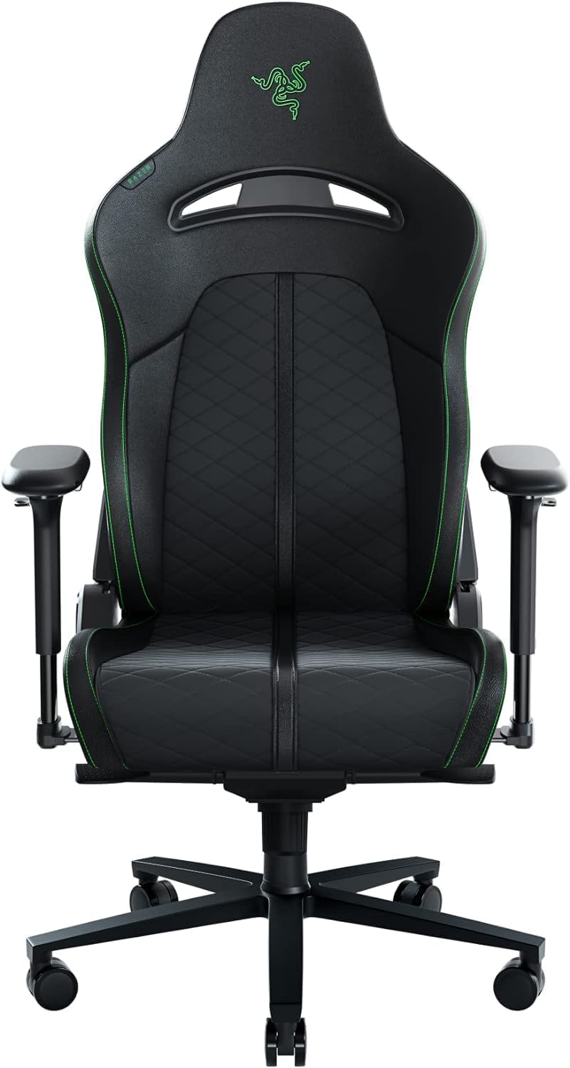 Razer Iskur – Chaise Gaming Premium avec Soutien Lombaire Intégré, Rembourrage en Mousse Haute Densité, Finition Cuir Synthétique Multicouche