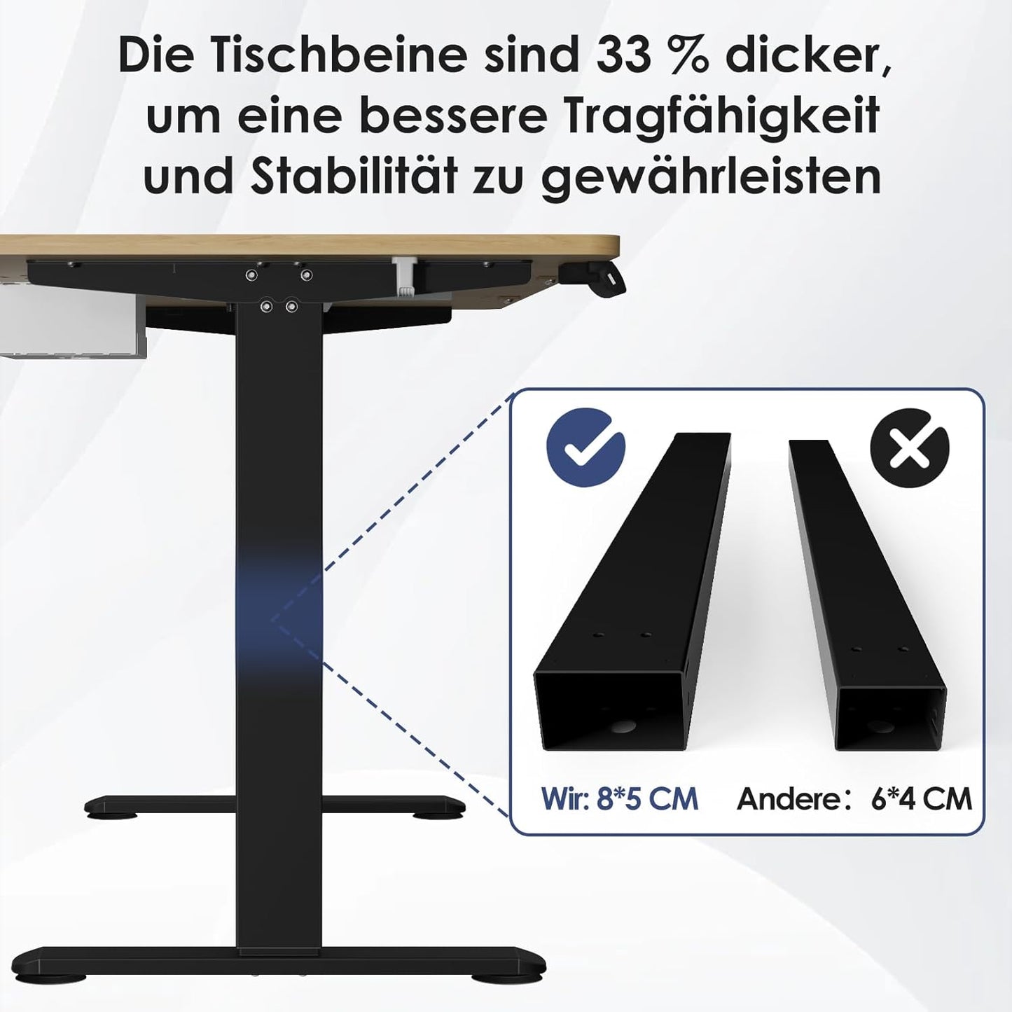 Bureau Gaming Électrique Homall – Réglable en Hauteur avec Moteur Silencieux – Fonction Anti-Collision – Surface 120 x 60 cm – Design Ergonomique RGB