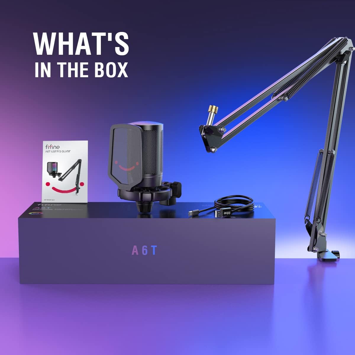 Microphone Gaming FIFINE K688 – USB & XLR, Micro à Condensateur Cardioïde avec Contrôle de Gain et Mute, Idéal Streaming, Podcast, PC/Mac