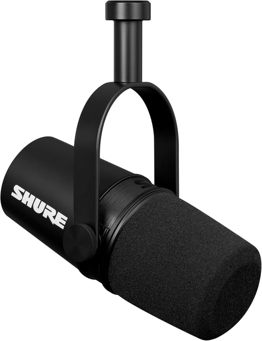 Microphone SHURE MV7 – USB & XLR, Micro Dynamique pour Podcasting, Streaming & Enregistrement – Technologie Voice Isolation & Contrôle Tactile