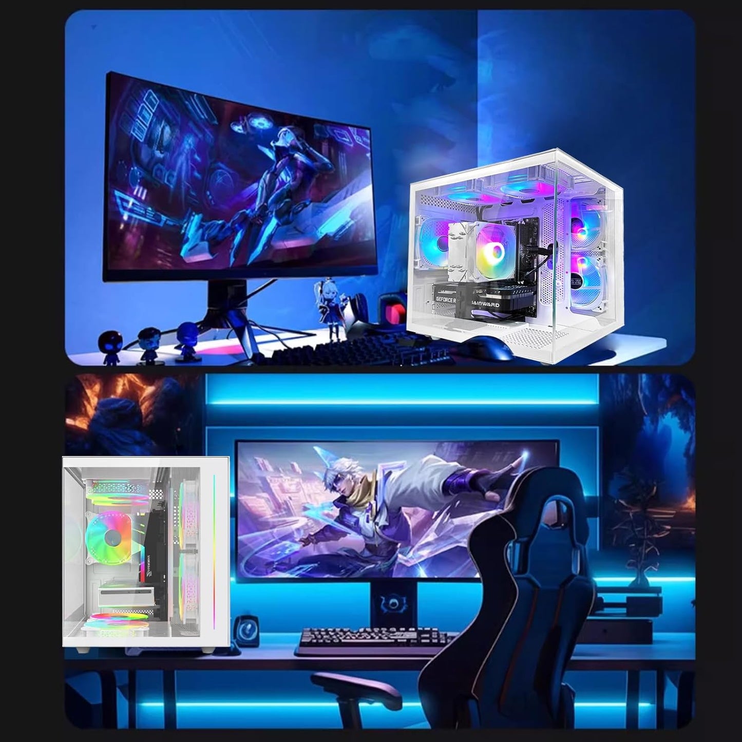 PC Gamer SUEVERY – Intel Core i7, 16 Threads, 32 Go RAM, SSD 1 To, GTX 1060, Windows 11 – Tour Gaming Multitâche Haute Performance
