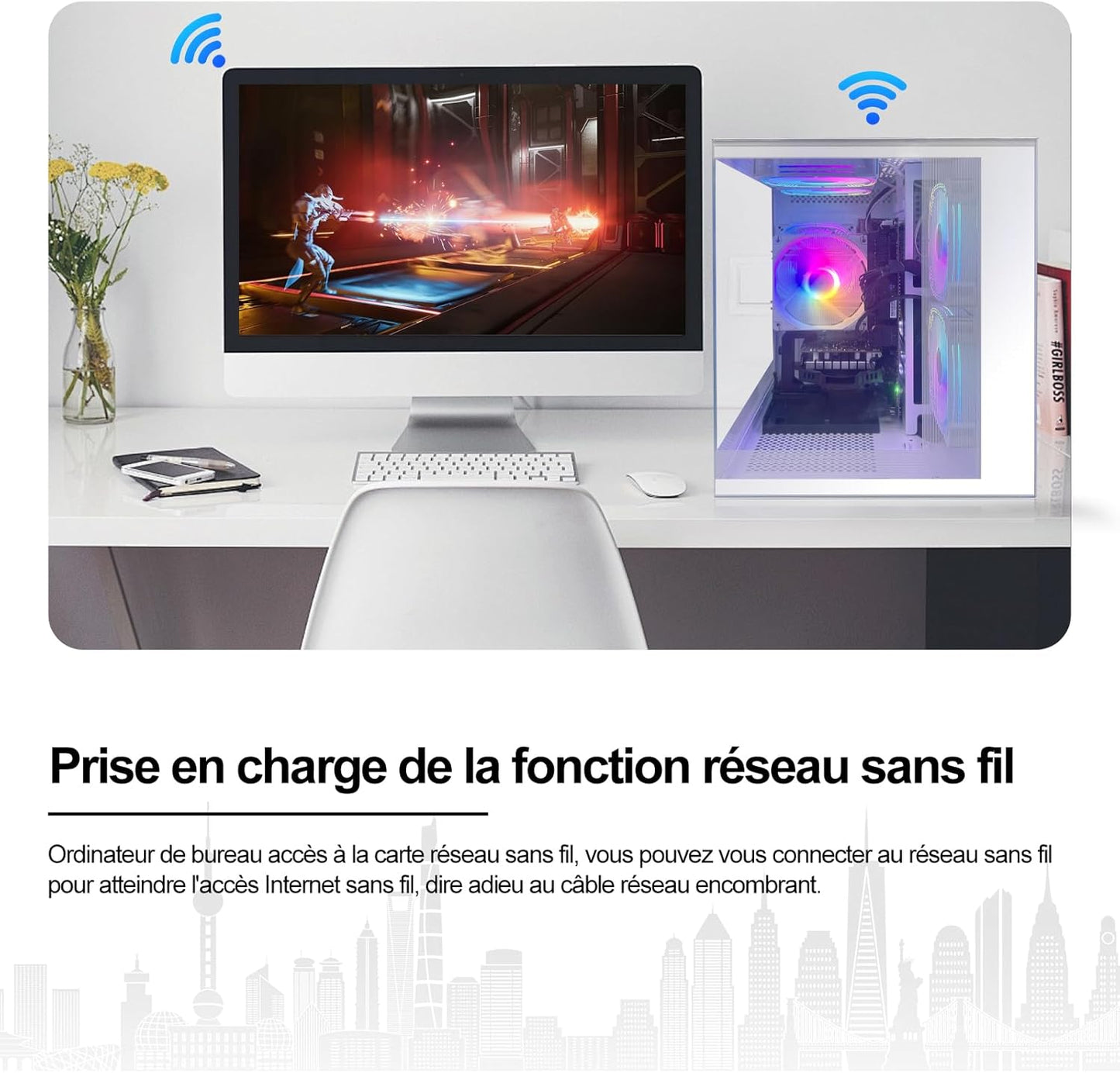 PC Gamer SUEVERY – Intel Core i7, 16 Threads, 32 Go RAM, SSD 1 To, GTX 1060, Windows 11 – Tour Gaming Multitâche Haute Performance