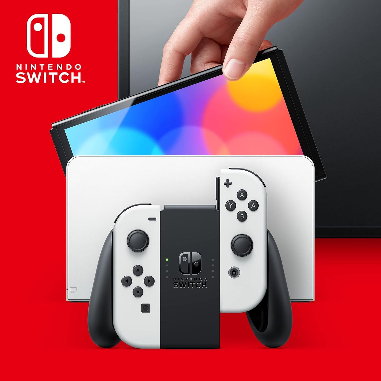 Console Nintendo Switch OLED – Modèle Blanc – Station d’accueil + Joy-Con – Écran 7" OLED
