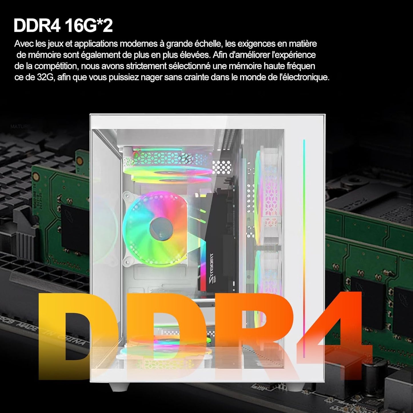PC Gamer SUEVERY – Intel Core i7, 16 Threads, 32 Go RAM, SSD 1 To, GTX 1060, Windows 11 – Tour Gaming Multitâche Haute Performance