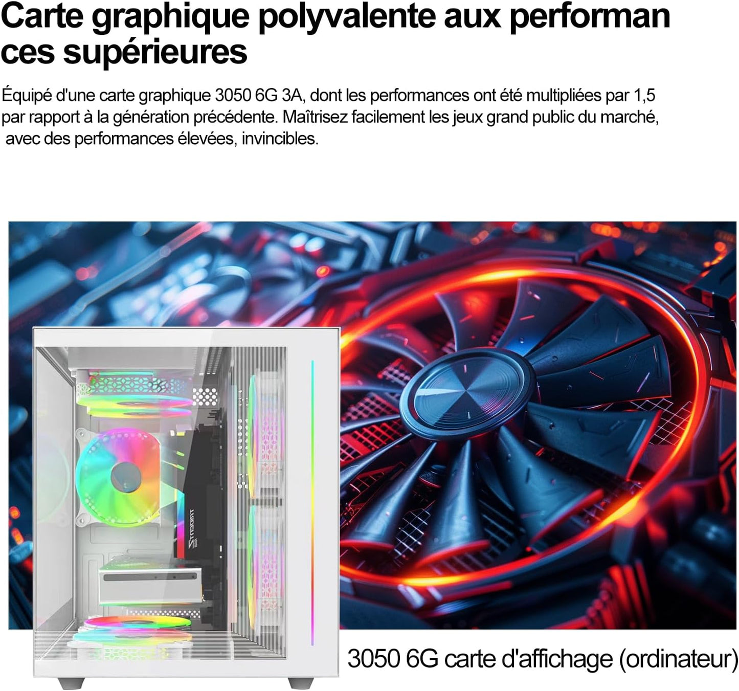 PC Gamer SUEVERY – Intel Core i7, 16 Threads, 32 Go RAM, SSD 1 To, GTX 1060, Windows 11 – Tour Gaming Multitâche Haute Performance