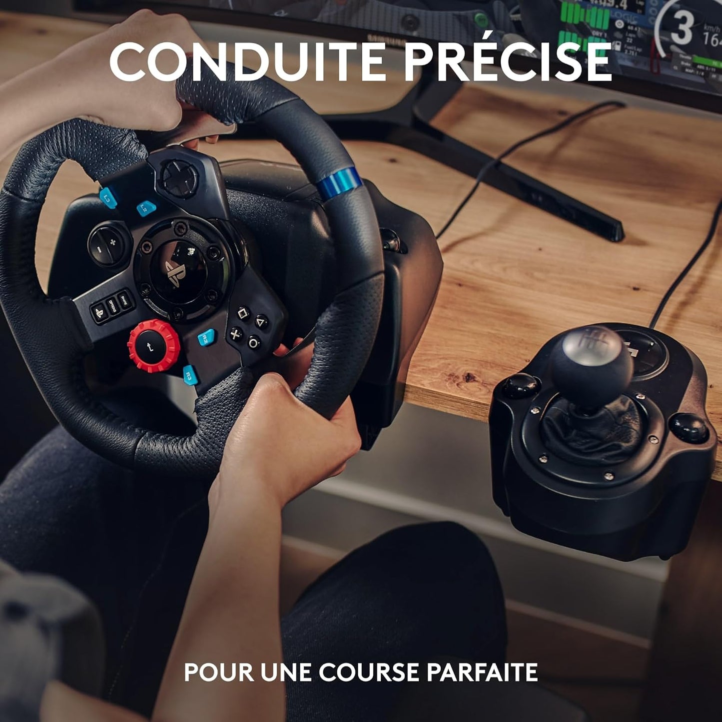 Logitech G29 Driving Force – Volant + Pédalier Sim Racing