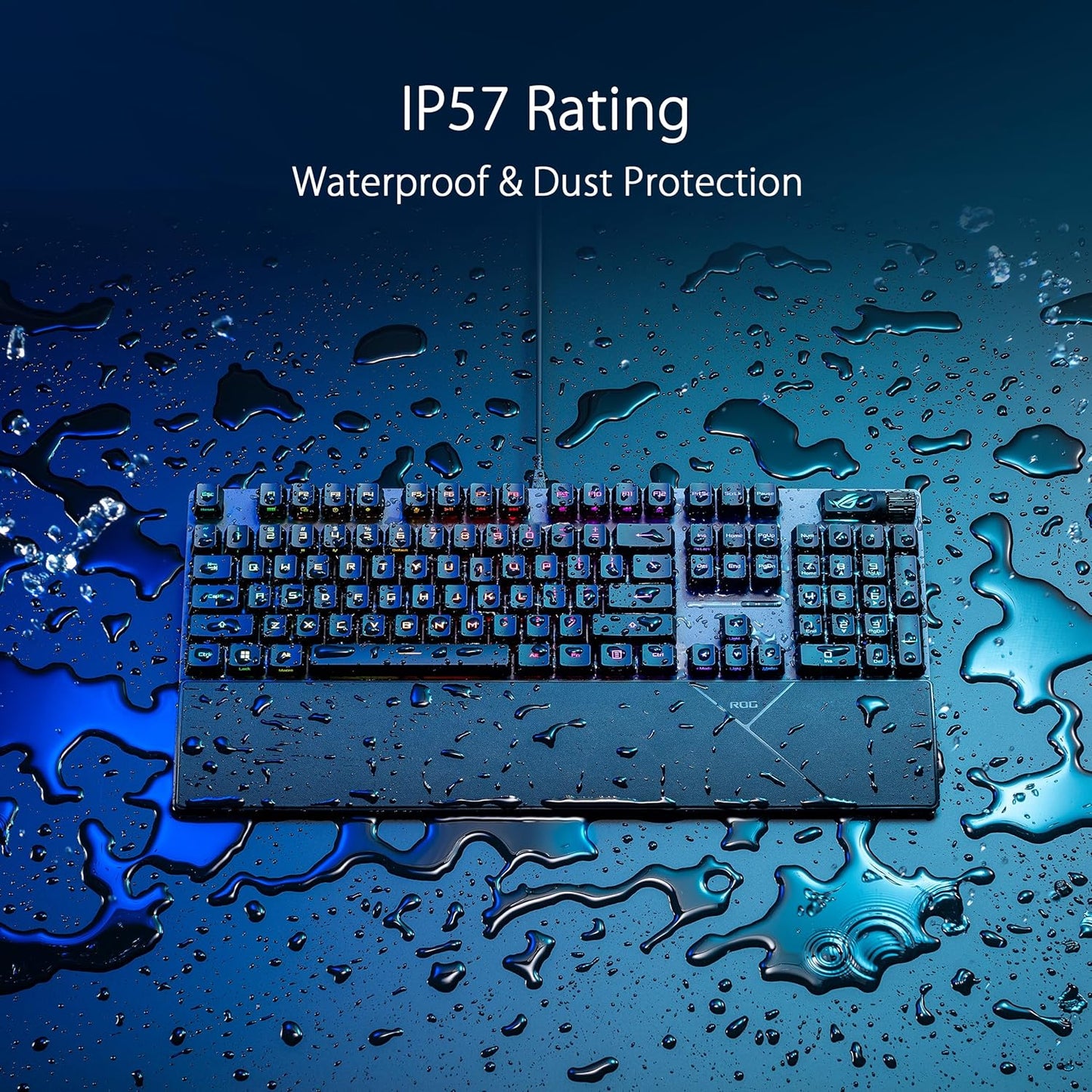 Clavier Gaming ASUS ROG Strix Scope II 96 Wireless – Mécanique, Azerty, Switchs ROG NX, RGB, Tri-mode (2.4 GHz, Bluetooth, USB), Repose-Poignets Inclus