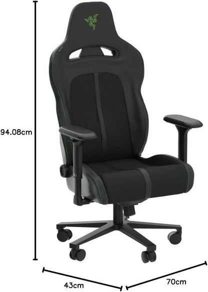 Razer Iskur – Chaise Gaming Premium avec Soutien Lombaire Intégré, Rembourrage en Mousse Haute Densité, Finition Cuir Synthétique Multicouche