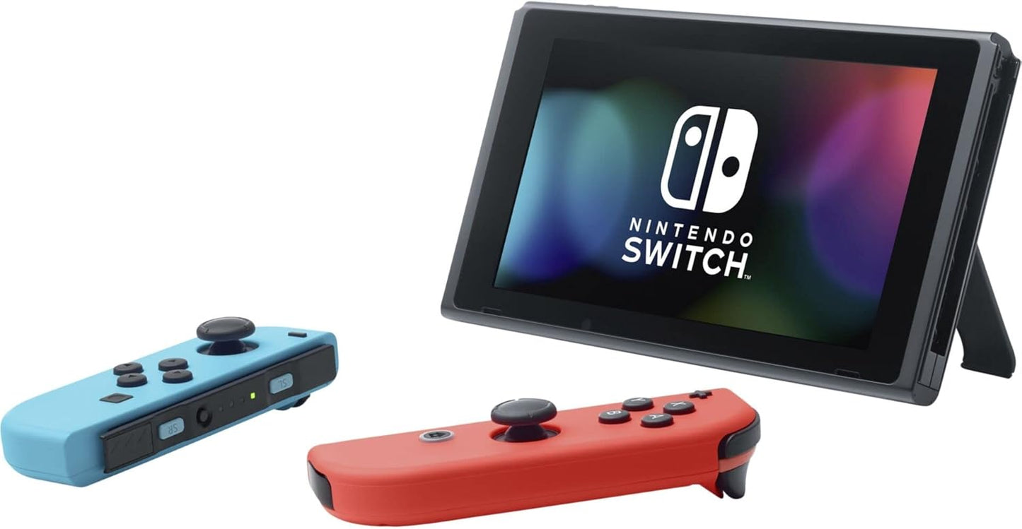Nintendo Switch – Console Hybride avec Joy-Con Rouge Néon & Bleu – Modèle 2023 – Écran 6,2” HD – Station d’accueil incluse