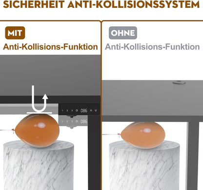 Bureau Gaming Électrique Homall – Réglable en Hauteur avec Moteur Silencieux – Fonction Anti-Collision – Surface 120 x 60 cm – Design Ergonomique RGB