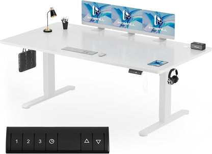 Bureau Gaming Électrique Homall – Réglable en Hauteur avec Moteur Silencieux – Fonction Anti-Collision – Surface 120 x 60 cm – Design Ergonomique RGB