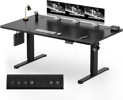 Bureau Gaming Électrique Homall – Réglable en Hauteur avec Moteur Silencieux – Fonction Anti-Collision – Surface 120 x 60 cm – Design Ergonomique RGB