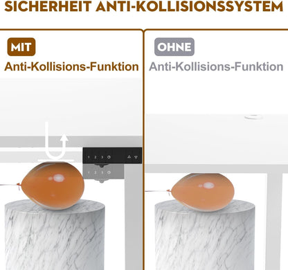 Bureau Gaming Électrique Homall – Réglable en Hauteur avec Moteur Silencieux – Fonction Anti-Collision – Surface 120 x 60 cm – Design Ergonomique RGB