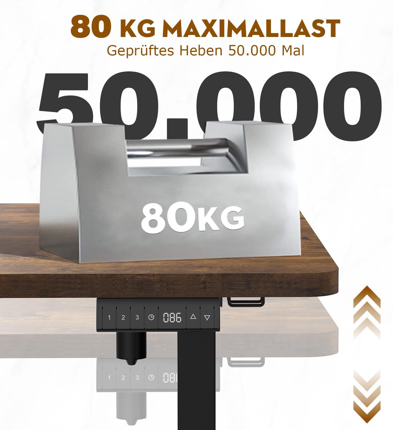 Bureau Gaming Électrique Homall – Réglable en Hauteur avec Moteur Silencieux – Fonction Anti-Collision – Surface 120 x 60 cm – Design Ergonomique RGB