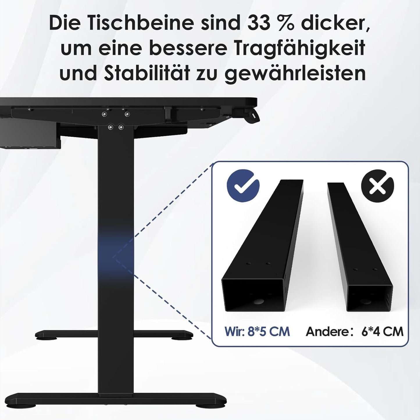 Bureau Gaming Électrique Homall – Réglable en Hauteur avec Moteur Silencieux – Fonction Anti-Collision – Surface 120 x 60 cm – Design Ergonomique RGB