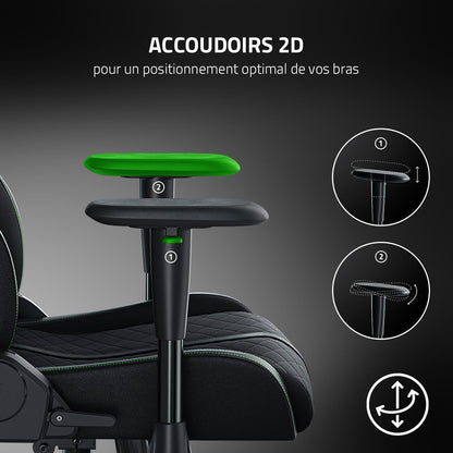 Razer Iskur – Chaise Gaming Premium avec Soutien Lombaire Intégré, Rembourrage en Mousse Haute Densité, Finition Cuir Synthétique Multicouche