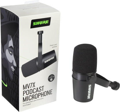 Microphone SHURE MV7 – USB & XLR, Micro Dynamique pour Podcasting, Streaming & Enregistrement – Technologie Voice Isolation & Contrôle Tactile