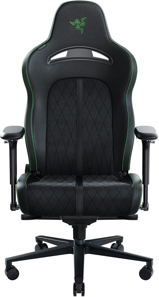 Razer Iskur – Chaise Gaming Premium avec Soutien Lombaire Intégré, Rembourrage en Mousse Haute Densité, Finition Cuir Synthétique Multicouche