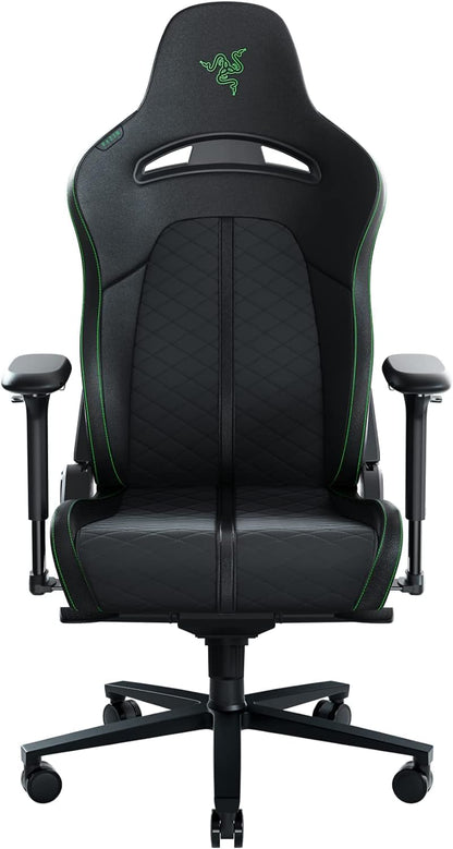 Razer Iskur – Chaise Gaming Premium avec Soutien Lombaire Intégré, Rembourrage en Mousse Haute Densité, Finition Cuir Synthétique Multicouche