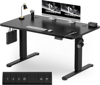 Bureau Gaming Électrique Homall – Réglable en Hauteur avec Moteur Silencieux – Fonction Anti-Collision – Surface 120 x 60 cm – Design Ergonomique RGB