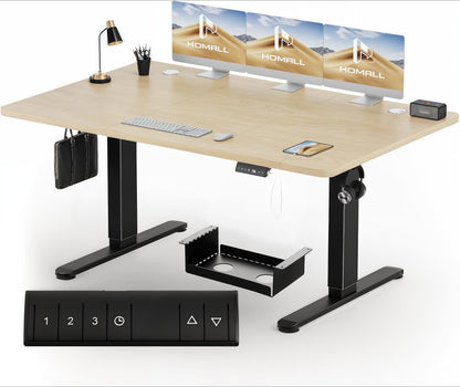 Bureau Gaming Électrique Homall – Réglable en Hauteur avec Moteur Silencieux – Fonction Anti-Collision – Surface 120 x 60 cm – Design Ergonomique RGB