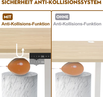 Bureau Gaming Électrique Homall – Réglable en Hauteur avec Moteur Silencieux – Fonction Anti-Collision – Surface 120 x 60 cm – Design Ergonomique RGB