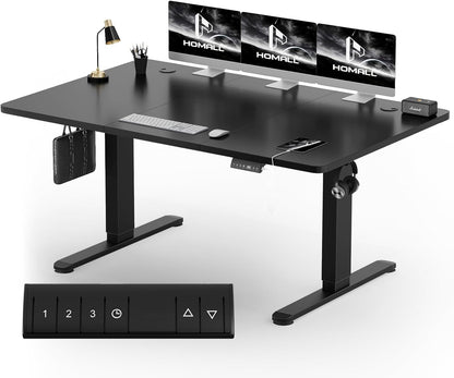 Bureau Gaming Électrique Homall – Réglable en Hauteur avec Moteur Silencieux – Fonction Anti-Collision – Surface 120 x 60 cm – Design Ergonomique RGB