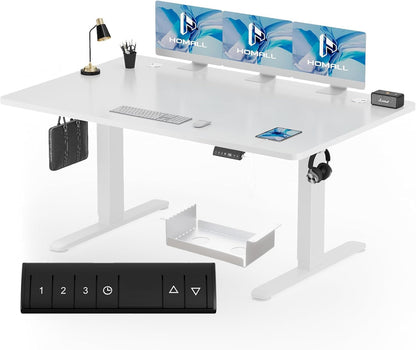 Bureau Gaming Électrique Homall – Réglable en Hauteur avec Moteur Silencieux – Fonction Anti-Collision – Surface 120 x 60 cm – Design Ergonomique RGB