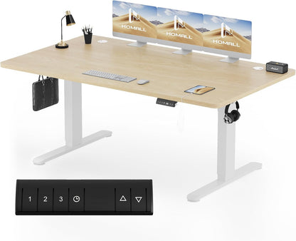 Bureau Gaming Électrique Homall – Réglable en Hauteur avec Moteur Silencieux – Fonction Anti-Collision – Surface 120 x 60 cm – Design Ergonomique RGB