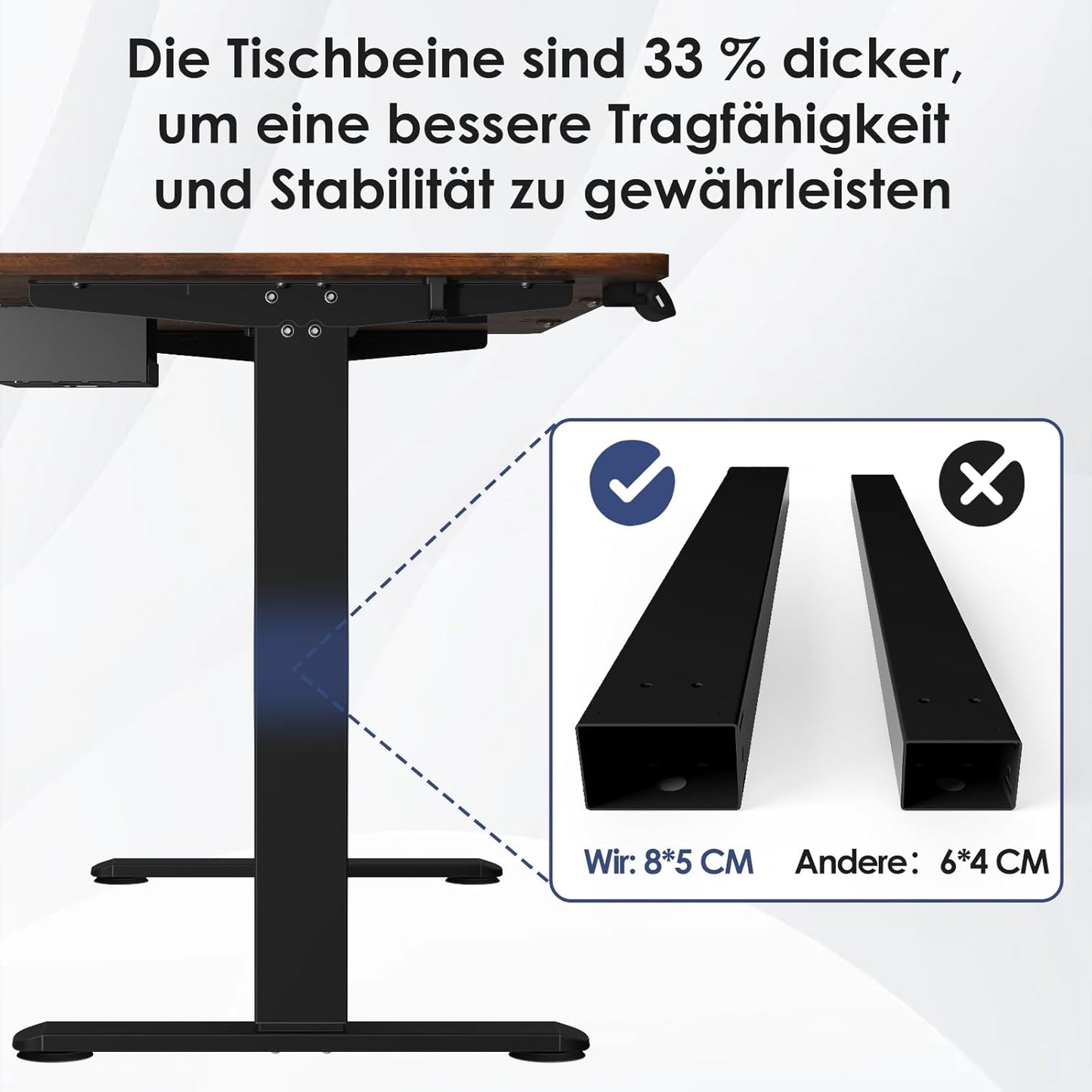 Bureau Gaming Électrique Homall – Réglable en Hauteur avec Moteur Silencieux – Fonction Anti-Collision – Surface 120 x 60 cm – Design Ergonomique RGB