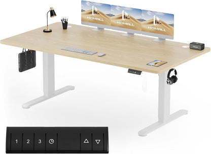 Bureau Gaming Électrique Homall – Réglable en Hauteur avec Moteur Silencieux – Fonction Anti-Collision – Surface 120 x 60 cm – Design Ergonomique RGB