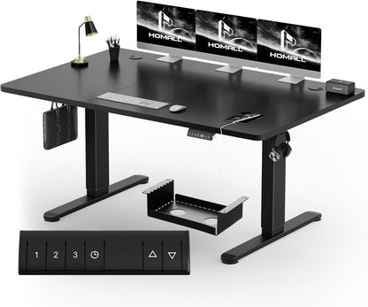 Bureau Gaming Électrique Homall – Réglable en Hauteur avec Moteur Silencieux – Fonction Anti-Collision – Surface 120 x 60 cm – Design Ergonomique RGB