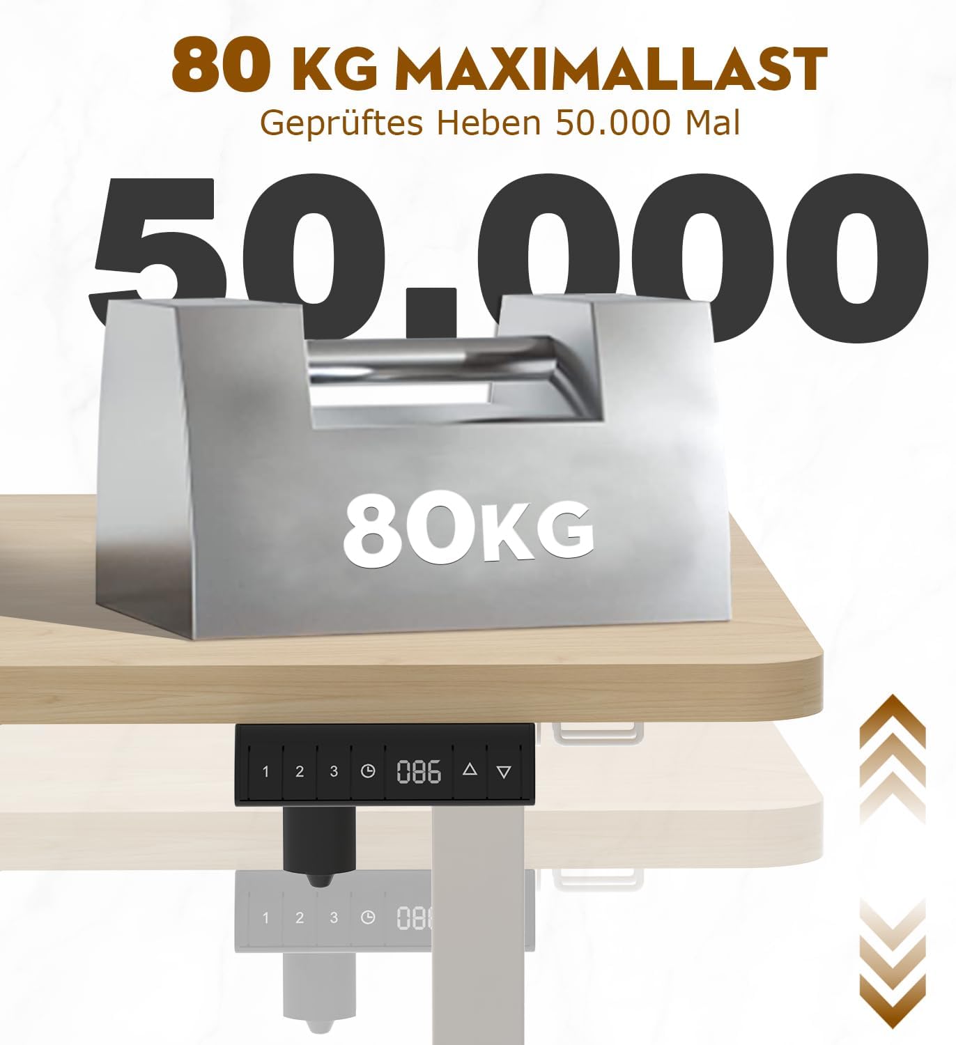 Bureau Gaming Électrique Homall – Réglable en Hauteur avec Moteur Silencieux – Fonction Anti-Collision – Surface 120 x 60 cm – Design Ergonomique RGB