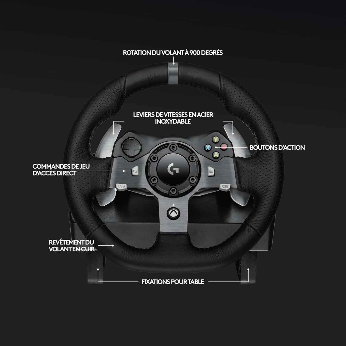 Logitech G29 Driving Force – Volant + Pédalier Sim Racing