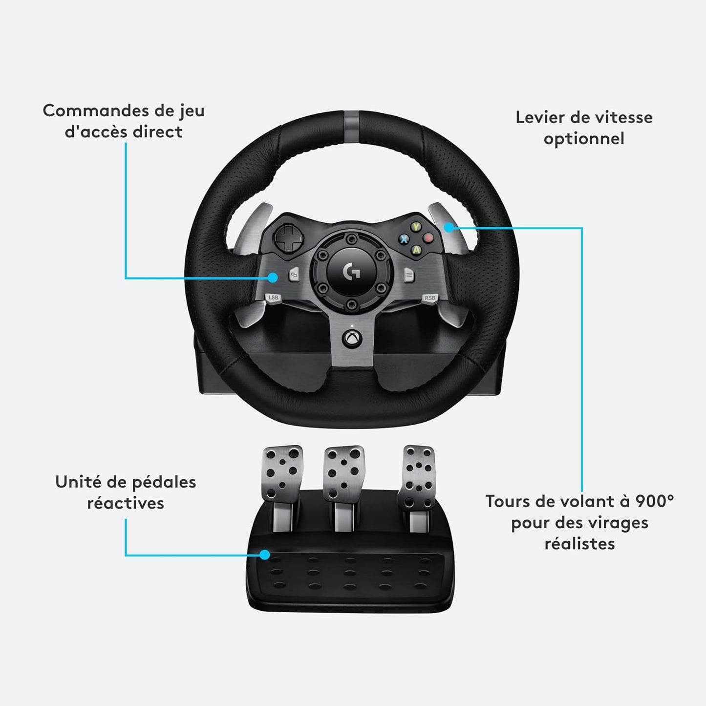 Logitech G29 Driving Force – Volant + Pédalier Sim Racing