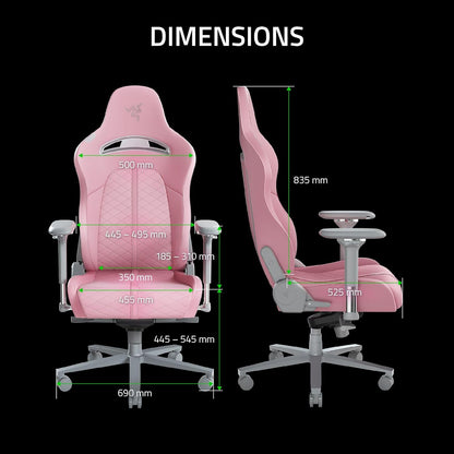 Razer Iskur – Chaise Gaming Premium avec Soutien Lombaire Intégré, Rembourrage en Mousse Haute Densité, Finition Cuir Synthétique Multicouche