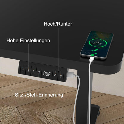 Bureau Gaming Électrique Homall – Réglable en Hauteur avec Moteur Silencieux – Fonction Anti-Collision – Surface 120 x 60 cm – Design Ergonomique RGB