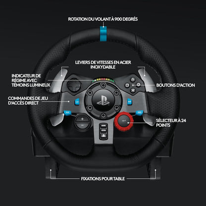 Logitech G29 Driving Force – Volant + Pédalier Sim Racing