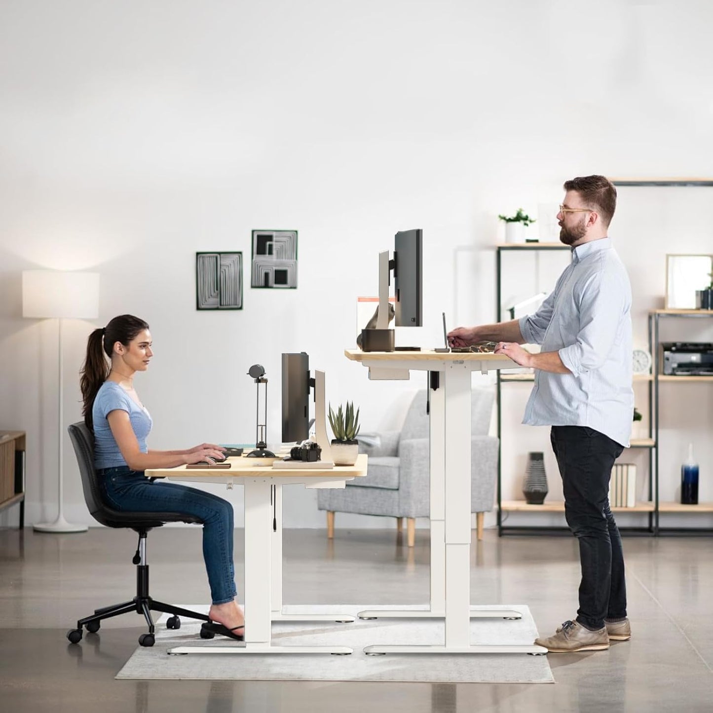 Bureau Gaming Électrique Homall – Réglable en Hauteur avec Moteur Silencieux – Fonction Anti-Collision – Surface 120 x 60 cm – Design Ergonomique RGB