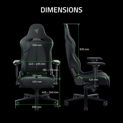 Razer Iskur – Chaise Gaming Premium avec Soutien Lombaire Intégré, Rembourrage en Mousse Haute Densité, Finition Cuir Synthétique Multicouche