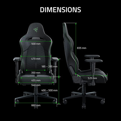 Razer Iskur – Chaise Gaming Premium avec Soutien Lombaire Intégré, Rembourrage en Mousse Haute Densité, Finition Cuir Synthétique Multicouche