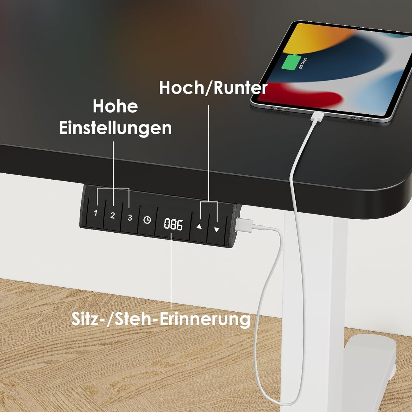Bureau Gaming Électrique Homall – Réglable en Hauteur avec Moteur Silencieux – Fonction Anti-Collision – Surface 120 x 60 cm – Design Ergonomique RGB