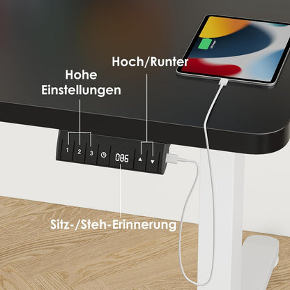 Bureau Gaming Électrique Homall – Réglable en Hauteur avec Moteur Silencieux – Fonction Anti-Collision – Surface 120 x 60 cm – Design Ergonomique RGB