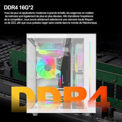 PC Gamer SUEVERY – Intel Core i7, 16 Threads, 32 Go RAM, SSD 1 To, GTX 1060, Windows 11 – Tour Gaming Multitâche Haute Performance