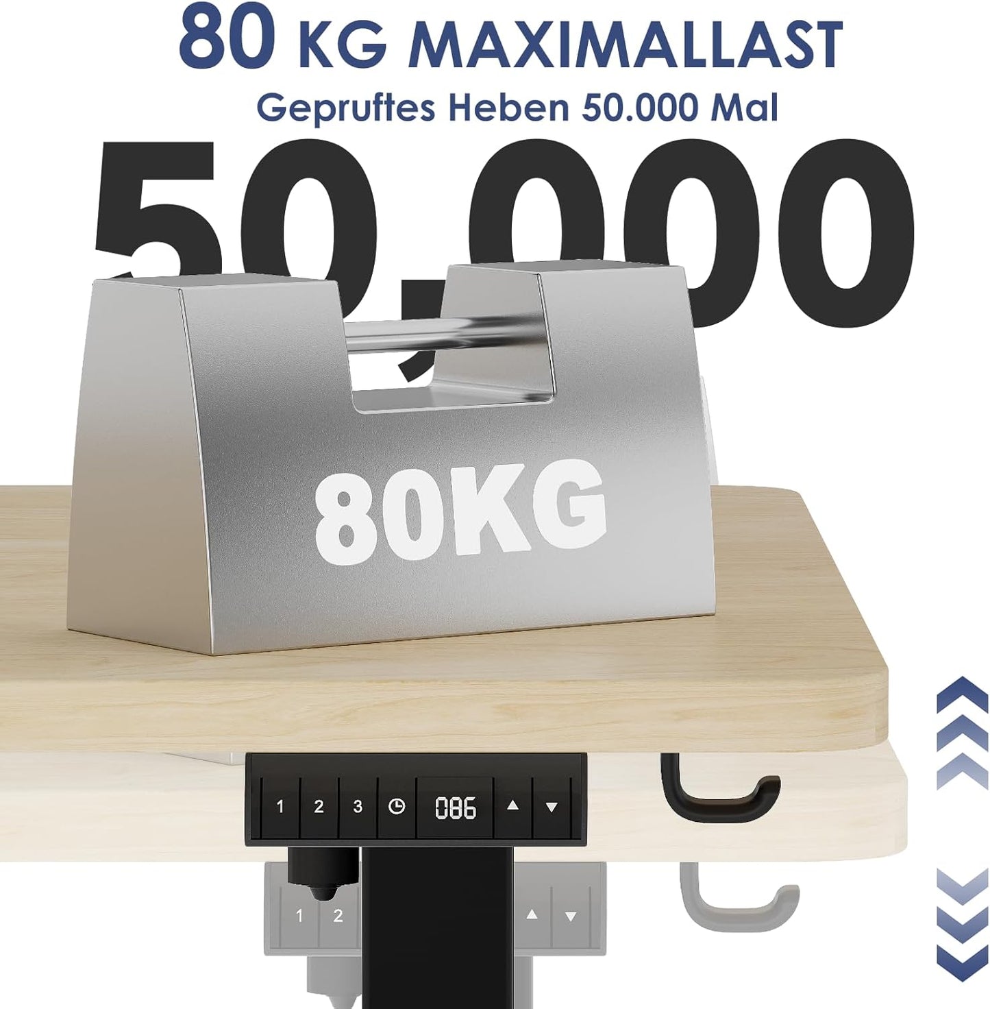 Bureau Gaming Électrique Homall – Réglable en Hauteur avec Moteur Silencieux – Fonction Anti-Collision – Surface 120 x 60 cm – Design Ergonomique RGB