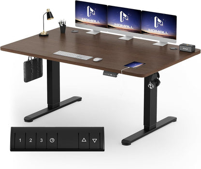 Bureau Gaming Électrique Homall – Réglable en Hauteur avec Moteur Silencieux – Fonction Anti-Collision – Surface 120 x 60 cm – Design Ergonomique RGB