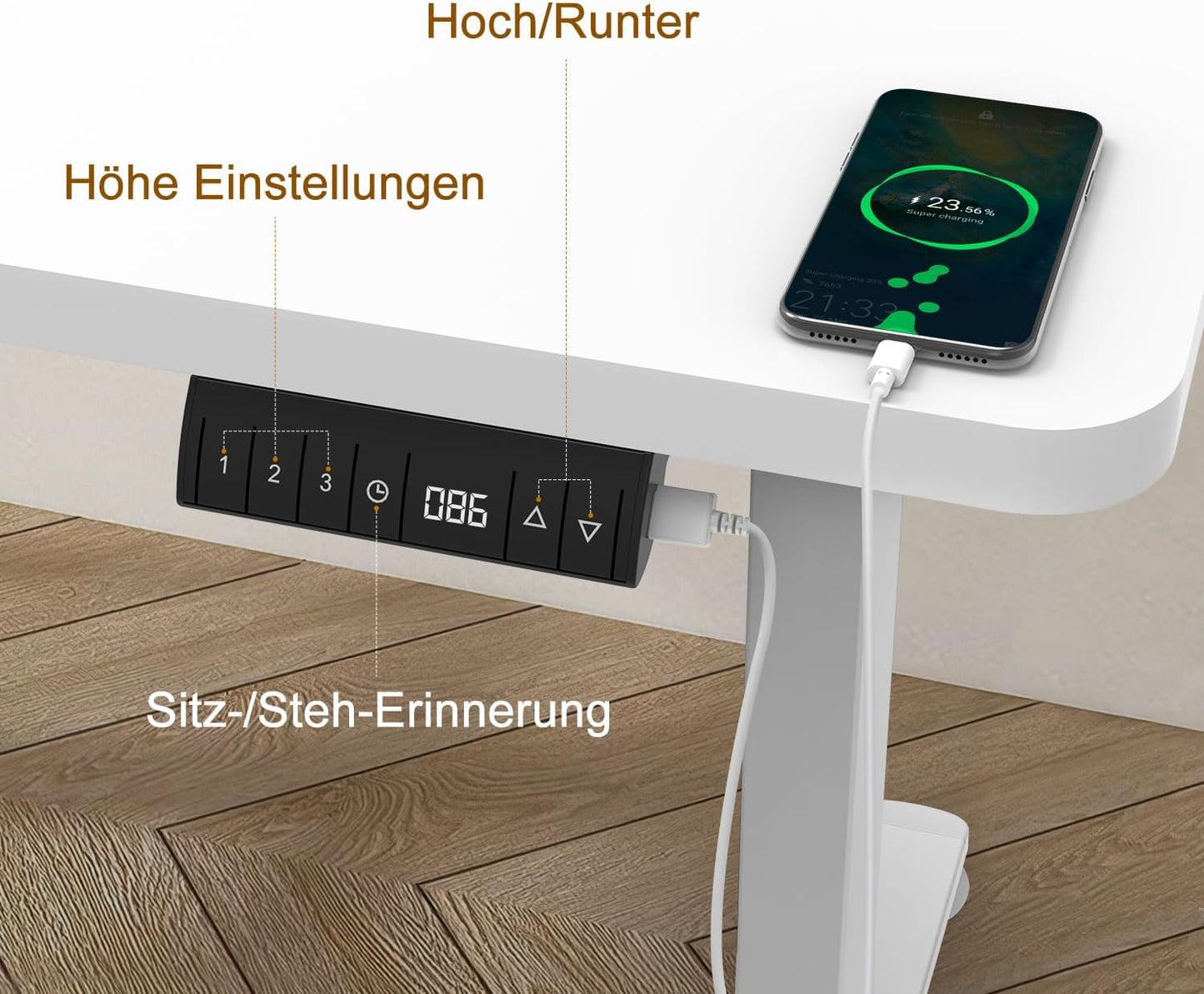 Bureau Gaming Électrique Homall – Réglable en Hauteur avec Moteur Silencieux – Fonction Anti-Collision – Surface 120 x 60 cm – Design Ergonomique RGB