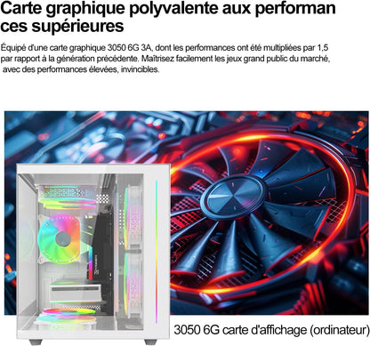 PC Gamer SUEVERY – Intel Core i7, 16 Threads, 32 Go RAM, SSD 1 To, GTX 1060, Windows 11 – Tour Gaming Multitâche Haute Performance